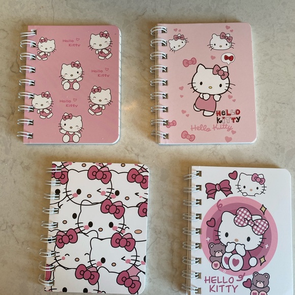 other Other - Hello Kitty Pink and White Spiral Notebooks Set